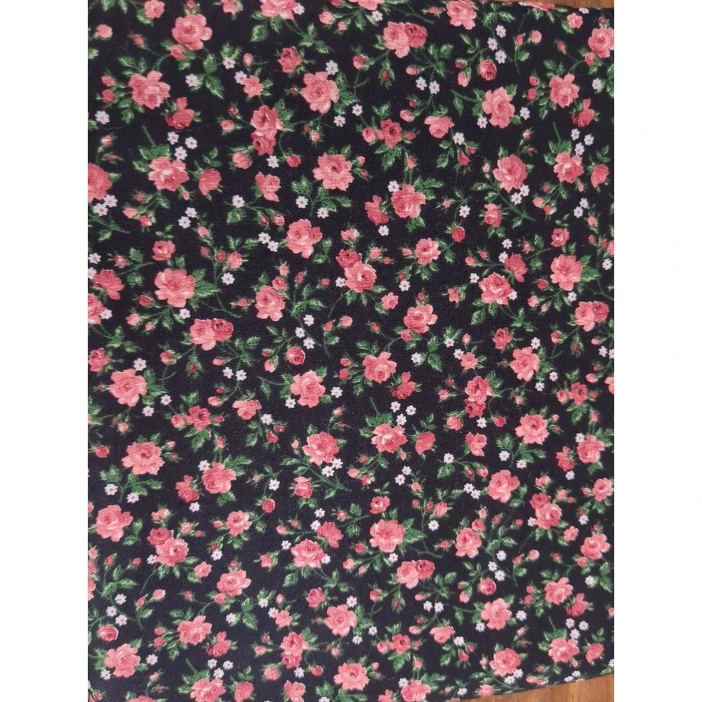 Lot of Floral Fabric,‎ red, black, blue, 13.3oz